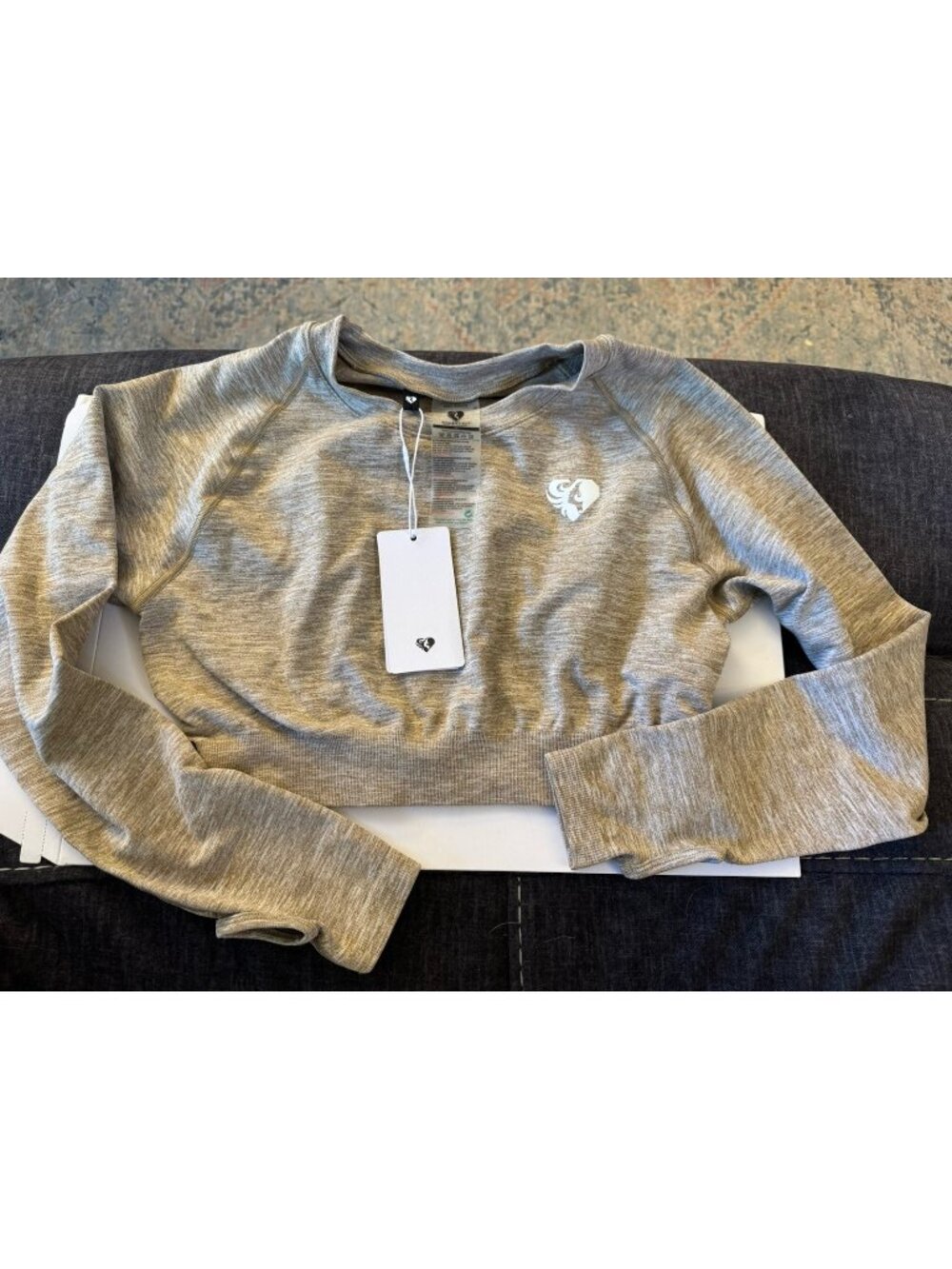 Women's Best Women's Seamless Crop Washed Light Brown XL New D37